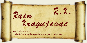Rain Kragujevac vizit kartica